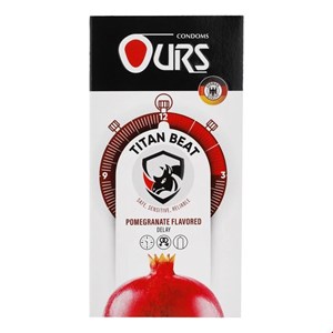 کاندوم تاخیری تنگ کننده اورس (Ours) مدل Titan Beat بسته 12 عددی