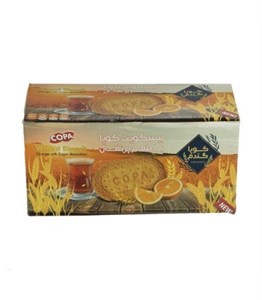بیسکویت 900 گرم پذیرایی گندم پرتقالی کوپا