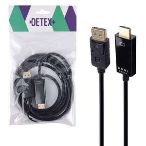 کابل تبدیل Display به HDMI دیتکس پلاس  Detex طول 1.8 متر
