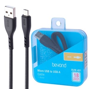 کابل میکرو یو اس بی فست شارژ 2.1 آمپر بیاند BUM-401 طول 1 متر