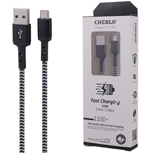 کابل میکرو یو اس بی فست شارژ 2.4 آمپر چرلو طول 1.1
