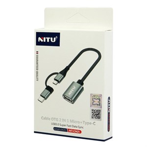 کابل تبدیل USB OTG به میکرو یو اس بی / تایپ سی نیتو NT-CN21
