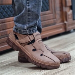 صندل راحتی مردانه چرم مدل سفیر 