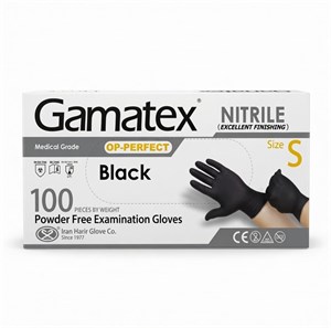 دستکش نیتریل برند Gamatex سایز S - مشکی