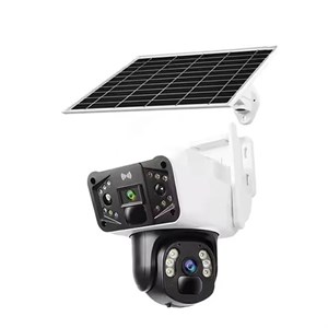 دوربین مداربسته دو لنز سه تصویر سولار سیمکارتی 2K دو لنز 4G آژیردار OKAM PRO مدلTP33
