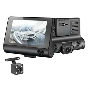 دوربین ثبت وقایع خودرو مدل 3 لنز ضبط هم زمان صفحه تاچ L909