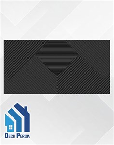 کاشی خاک‌سفید فخار 60x120 طرح مونوکالر استراکچر مشکی مات