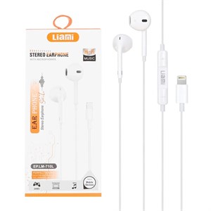 هندزفری باسیم با پورت آیفون Liami مدل EP.LM-710L – سفید (گارانتی شش ماهه شرکتی)