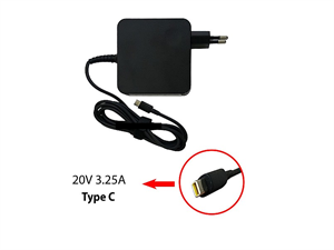 آداپتور لپ تاپ لنوو 20V 3.25A Type C مربعی-اورجینال