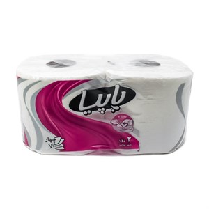 دستمال توالت 4 لایه پاپیا بسته 2 عددی