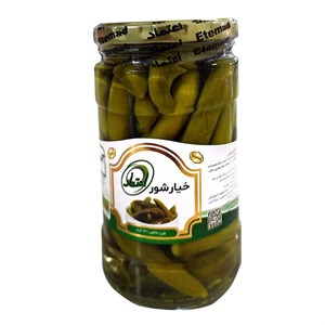 خیارشور شیشه ای اعتماد 680 گرم