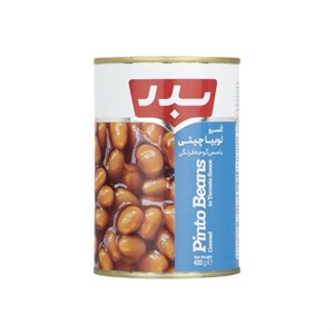 کنسرو لوبیا چیتی با سس گوجه فرنگی بدر 420 گرم