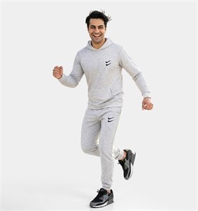 ست مردانه هودی شلوار Nike ساده مدل 48617
