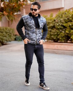 کاپشن مردانه ارتشی مدل jenpo کد 6391