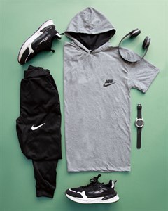 ست تیشرت شلوار مردانه Nike مدل OLES طوسی
