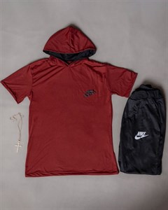 ست تیشرت شلوار Nike مدل OLES زرشکی