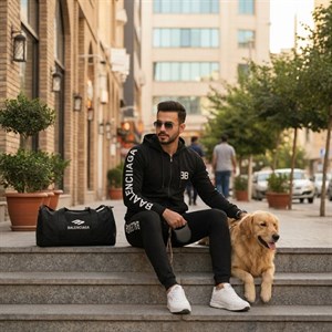 ست اسپرت بهاره مردانه سوییشرت شلوار مدلHami