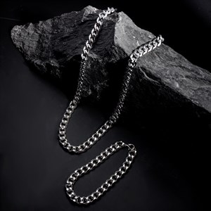 نیم ست Cartier مردانه نقره ای مدل Zoris