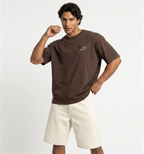 تیشرت Polo یقه گرد مردانه نخ پنبه طرحدار مدل 50143