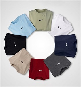 تیشرت Nike یقه گرد زنانه باکسی نخ پنبه طرحدار مدل 50405