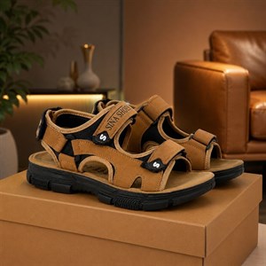 کفش صندل مردانه تابستانی مدل Sina Shoes عسلی