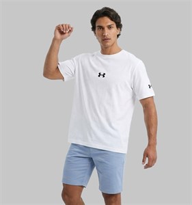تیشرت Under Armour یقه گرد مردانه سفید نخ پنبه طرحدار مدل 50204