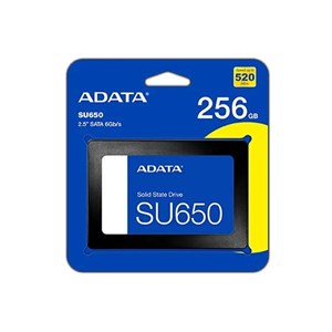 حافظه SSD اینترنال ای دیتا مدل ADATA SU650 آبی با ظرفیت 256 گیگابایت با گارانتی 36 ماهه آونگ