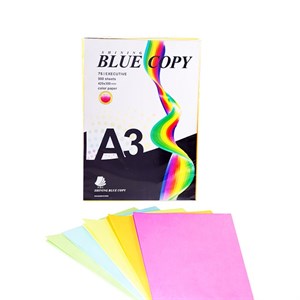 کاغذ A3 بلو کپی 75 گرمی Blue Copy بسته 500 برگی 5 رنگ