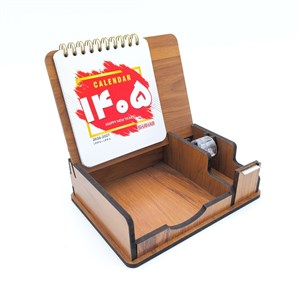 تقویم رو میزی 1405 شهاب پایه چسب و جا کاغذی