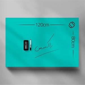 تخته وایت برد شیشه ای گلس برد دیواری راکسس ابعاد 80 * 120 سانتی متر