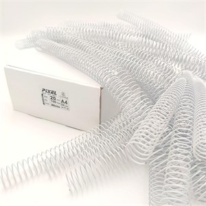 فنر مارپیچ A4 پیکسل سفید سایز 20 (بسته 100 عددی)