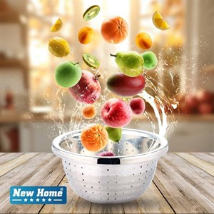 آبکش استیل نیوهوم سایز 20 کد NH26-0120 مبلمونسرا مدل 292915