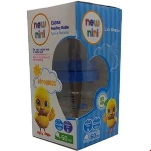 شیشه‌ شیر پیروگلس فندقی کد 7009 نیو نی نی 60 میلی لیتری