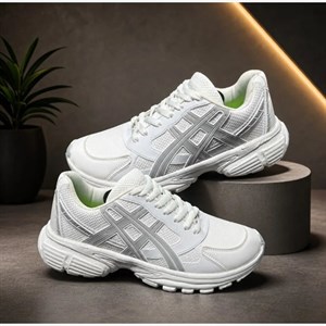کفش کتانی مردانه اسیکس مدل ایربولینگ رنگ سفید طوسی سایز 41 تا 44
