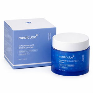کرم کپسولی هیالورونیک اسید مدی‌کیوب مدل Hyaluronic Acid Capsule Cream حجم 55 گرم