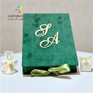 کارت عروسی هارد باکس مخملی مدل HBE1