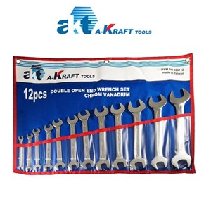 آچار دو سر تخت کیفی 12 عددی 6-32 میلیمتر A-KRAFT کد A980112