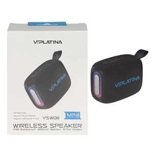 اسپیکر بی سیم ضدآب VIPLATINA مدل VSW08 5W – مشکی (گارانتی 18 ماه تعویض نیکان همراه)