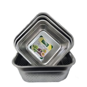 ابکش استیل  4 تیکه مربع برند یونیک کیفیت فوق العاده عالی اهنربا نگیر ضد زنگ و سیاه شدن