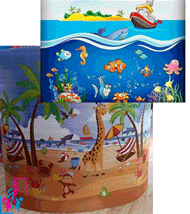 دیوارپوش مهد مدل جنگل (جزیره) 20متر8میل