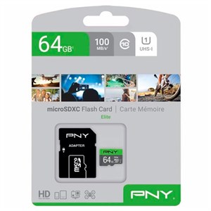 رم میکرو 64 گیگ پی ان وای PNY Elite U1 C10 100MB/sخشاب