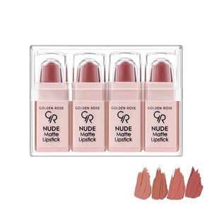 رژلب جامد مات گلدن رز مدل Mini مجموعه 4 عددی
