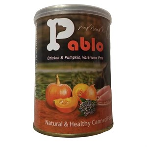 کنسروگربه سوپرپرمیوم پابلو وزن800گرم طعم مرغ و کدوتنبل و سنبل الطیب