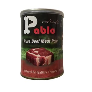 کنسرو سوپرپرمیوم پابلو گربه بالغ طعم گوشت خالص وزن 800 گرم