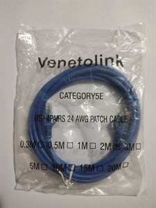 کابل شبکه  پچ کورد Venetolink  CATE5E  UTP طول ۲ متر استاندارد