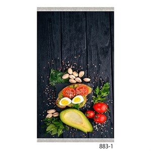 فرش آشپزخانه طرح صبحانه و آووکادو کد 883