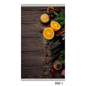 فرش آشپزخانه زمینه چوب مدل مرکبات کد 888