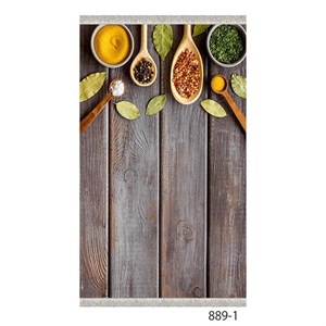 فرش آشپزخانه طرح ادویه و قاشق چوبی کد 889