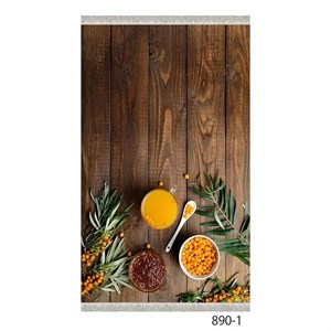 فرش آشپزخانه طرح چوب و میوه نسترن کد 890