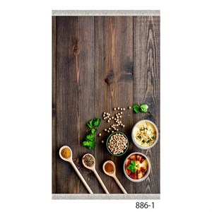 فرش آشپزخانه زمینه چوب طرح ادویه کد 886